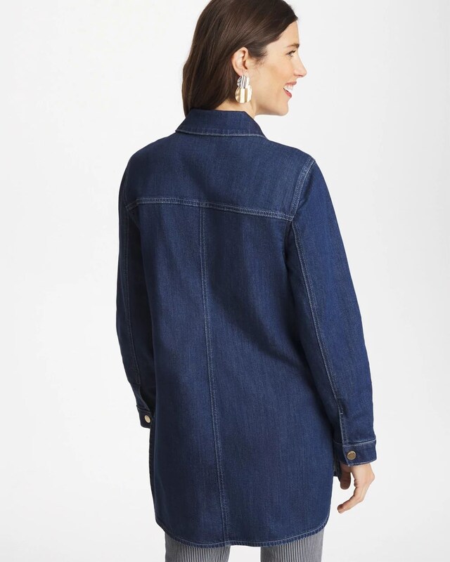 Button Down Denim Topper - image 3
